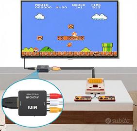 adattatore AV2HDMI retrogaming e vhs su tv nuove