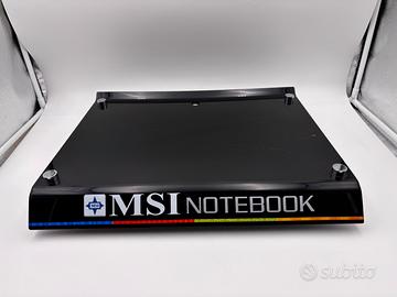 espositore da negozio MSI laptops vintage