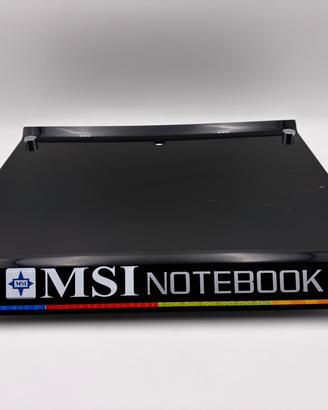 espositore da negozio MSI laptops vintage