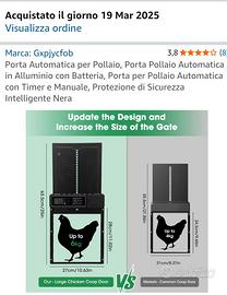 porta automatica per pollai