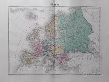 Carta geografica dell'Europa a colori