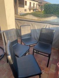 Sedie da interno in similpelle nera