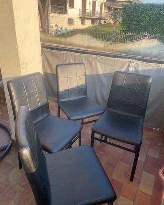 Sedie da interno in similpelle nera