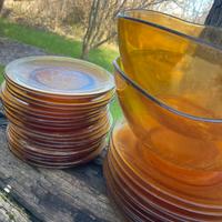 Servizio piatti vetro miele