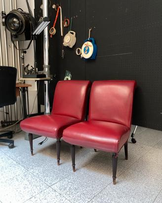 Poltroncine Vintage Bordeaux Design Legno