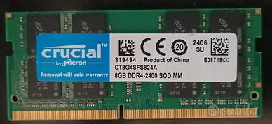 RAM Notebook Crucial 8GB DDR4-2400 SODIMM