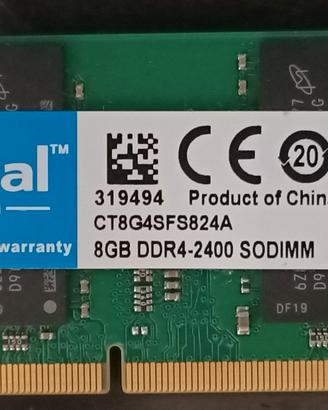 RAM Notebook Crucial 8GB DDR4-2400 SODIMM