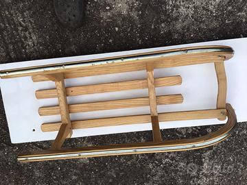 Slitta legno vintage marca Sfida anni 70