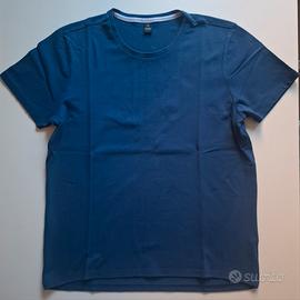 t-shirt uomo baker's  XL blu cotone elastan