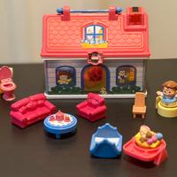 GIOCATTOLI GIOCHI CASETTA FISHER PRICE + ACCESSORI