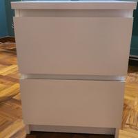 Comodino Ikea Malm bianco