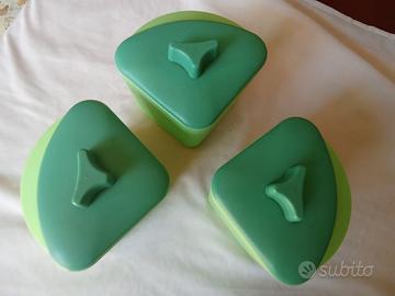 Set 3 Barattoli Cucina Vintage Space Age Anni 70