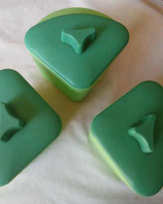 Set 3 Barattoli Cucina Vintage Space Age Anni 70