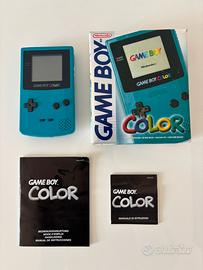 Nintendo Game Boy Color Teal - Boxato con manuali