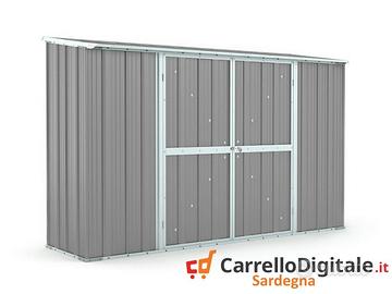 Casetta in lamiera esterno 307x100 grigio chiaro