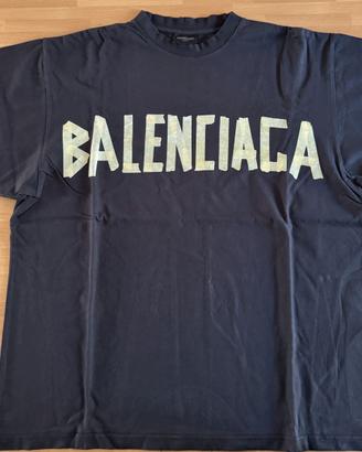 T-shirt maglietta S Oversize nera gialla di lusso