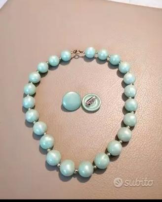 Collana con orecchini a clips 