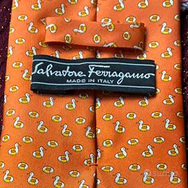 SALVATORE FERRAGAMO Cravatta seta 9cm Papere