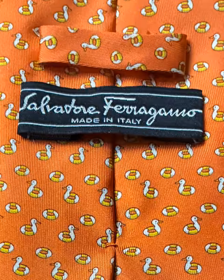 SALVATORE FERRAGAMO Cravatta seta 9cm Papere