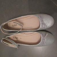 Ballerine argento con cinturino