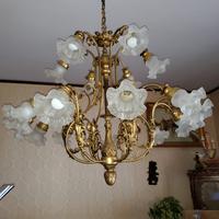Lampadario classico in ottone