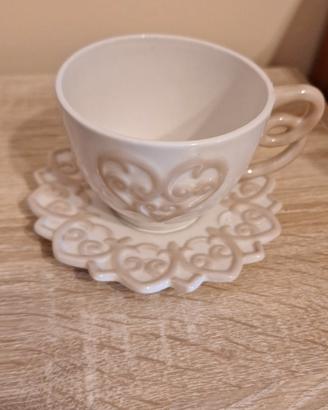 set tazzina con piattino coordinato