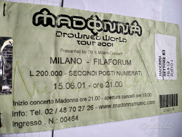 6 biglietti collezione Madonna world tour