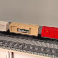 3 Vagoni Container Lego Treno Merci