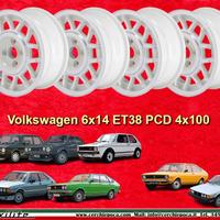 4 pz cerchi Volkswagen 6x14 Golf GTI Scirocco Jett