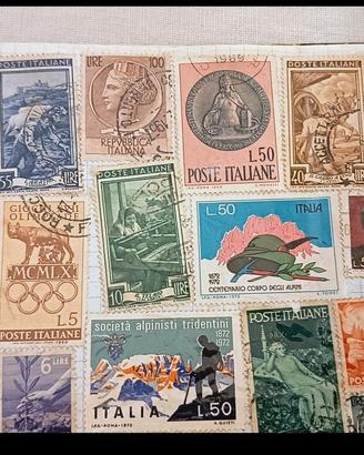 1 SERIE FRANCOBOLLI ITALIANI DEL  1957 IN POI