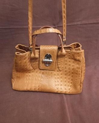 Borsa donna tinta cammello
