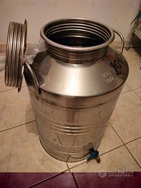 Serbatoio in acciaiol inox 100 l con rubinetto