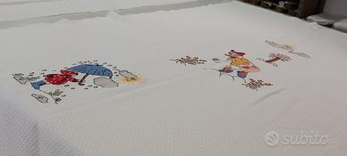 copertina per culla di piquet in cotone e lenzuola