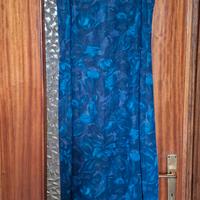 vestito elegante blu fantasia