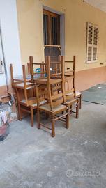 sedie legno impagliate