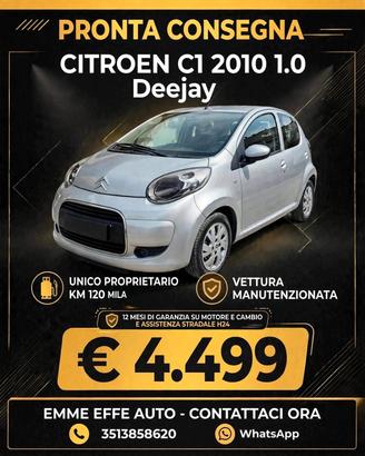 Citroen C1 1.0 5 porte Deejay 2010 12 mesi di gara