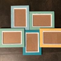 Cornice portafotografie multipla da muro in legno