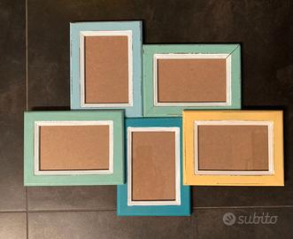 Cornice portafotografie multipla da muro in legno
