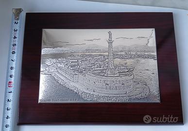 targa in argento Messina e la Madonnina del Porto 
