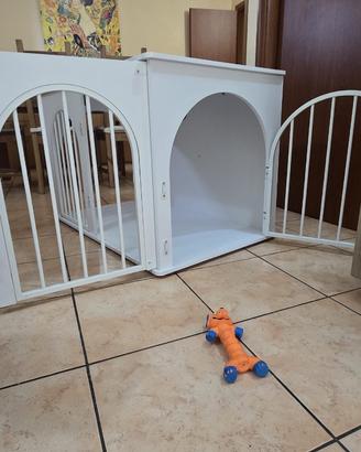 Gabbia per cane in legno 100x60