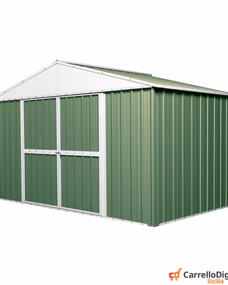 Capanno box esterno lamiera 360x175cm verde
