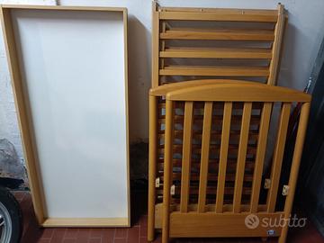 Lettino Pali per Bambini in legno con cassetto