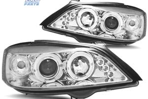 FARI PER OPEL ASTRA G 97-04 ANGEL EYES FONDO CROMA