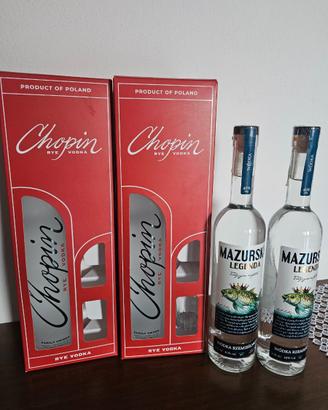 Set bottiglie vodka da collezzione 2+2