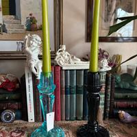 2 candelabri in vetro