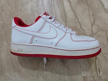 Nike Air Force 1 one 40,5 bianco e rosso