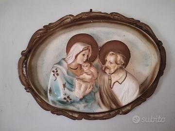 Quadro in gesso Sacra Famiglia anni '50