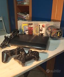 PS3 Super Slim, 2 joystick, 7 Giochi bundle
