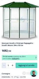 Voliera 10 lati misura 294x155