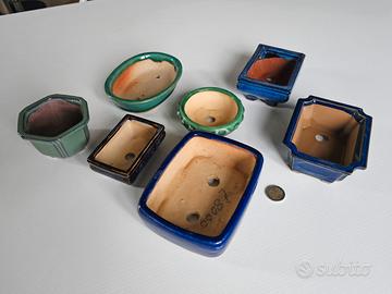 7 vasi bonsai nuovi shohin